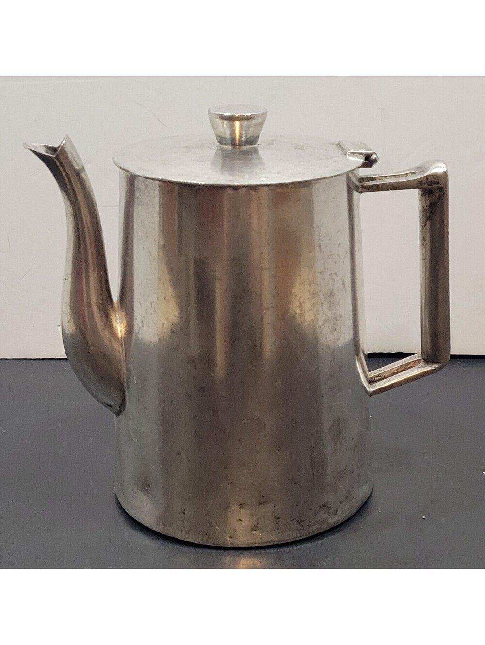 Grand Silver Co, Wear-Brite, Nickel Silver, Silver Soldered, Hinged 7.5" Teapot